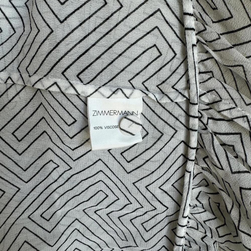 Zimmermann Elegant Ruffle Tunic Blouse Size 1 US Size 6 - Picture 8 of 9